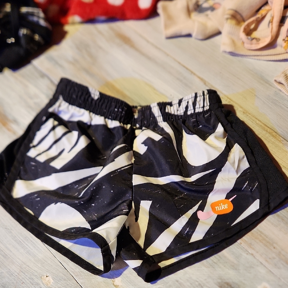 Nike Kids Black and White Graphic Shorts